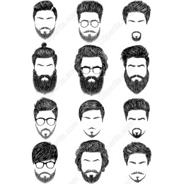 Men's Hairstyle and Beard Set