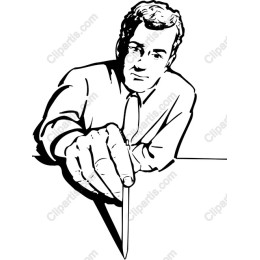 Man Drawing a Straight Line