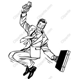 Joyous Businessman Celebrating