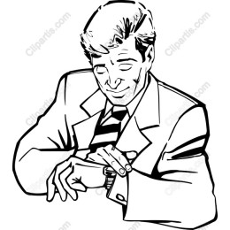 Elegant Man Checking Time
