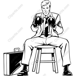 Dynamic Businessman Boxer