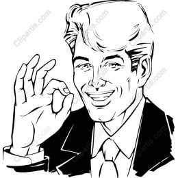 Confident Businessman Okay Gesture