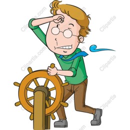 Nautical Sailor at the Helm