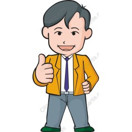 Cheerful Thumbs-Up Character