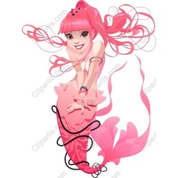 Whimsical Pink Mermaid