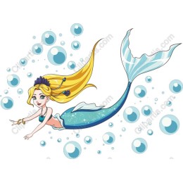Whimsical Blonde Mermaid