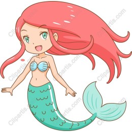Cheerful Cartoon Mermaid
