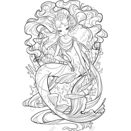 Intricate Mermaid for Art & Craft Projects
