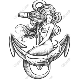 Nautical Mermaid and Anchor