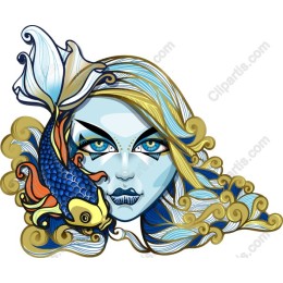 Enchanting Mermaid and Koi Fish
