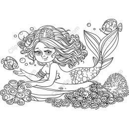 Enchanting Mermaid Coloring