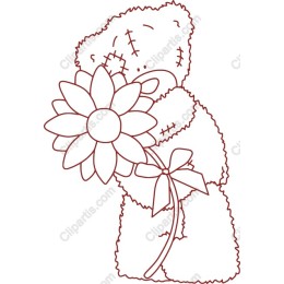 Cuddly Bear with Flower