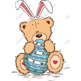 Bunny Bear with Easter Egg