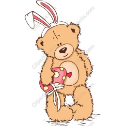 Cuddly Bunny Hat Bear