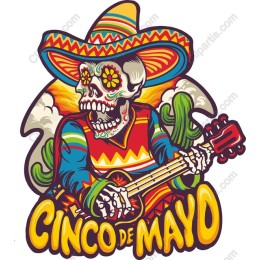 Cinco de Mayo Festive Skeleton