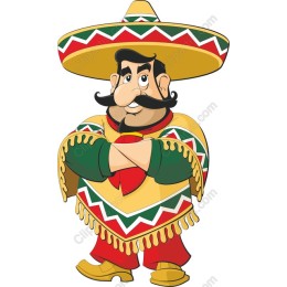 Vibrant Mexican Sombrero Character