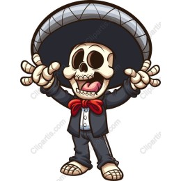 Vibrant Mariachi Skeleton