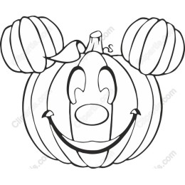Happy Pumpkin with Mouse Ears