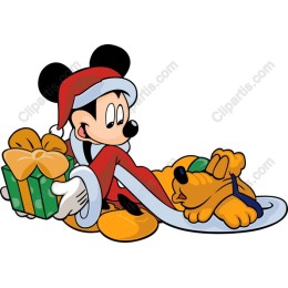 Joyful Santa Character with Dog
