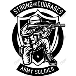 Strong and Courageous Army Soldier
