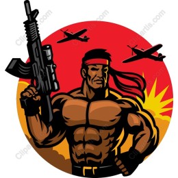Warrior - Dynamic Action Hero Clipart