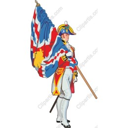 Regal Soldier with Flag
