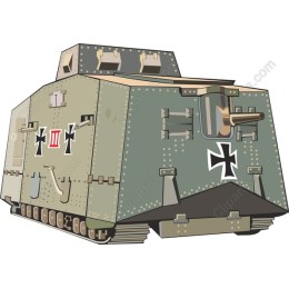 Cartoon World War I Tank