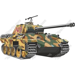 Camouflaged Military Tank