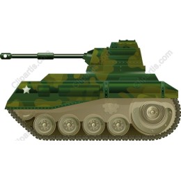 Military Tank in Camouflage