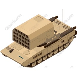 Modern Armored Vehicle with Rocket Launcher