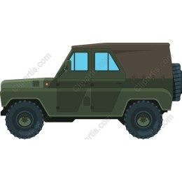 Military-Style SUV Drawing