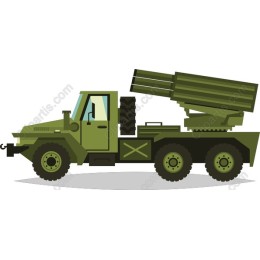 Military Truck with Rocket Launcher