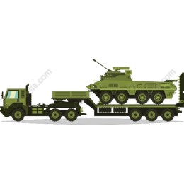 Military Truck with Armored Carrier