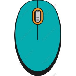 Stylish Turquoise Computer Mouse