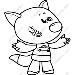 Cheerful Fox Character