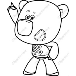 Playful Bear Character