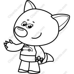 Playful Cartoon Fox Character