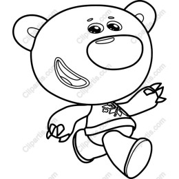 Playful Cartoon Bear