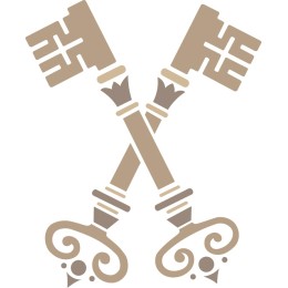 Elegant Crossed Keys