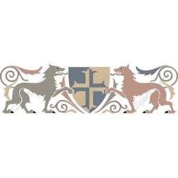 Majestic Wolves Heraldic Shield