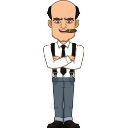 Confident Businessman Character