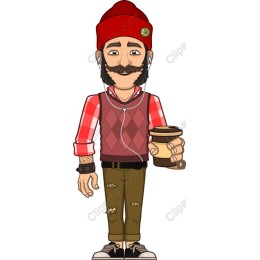Trendy Hipster Character