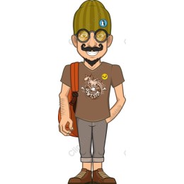 Trendy Mustache Character