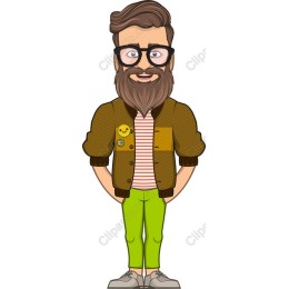 Charming Bearded Man