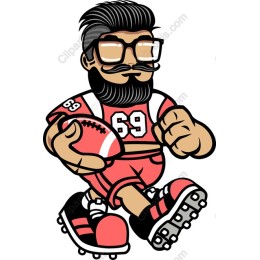 Playful Football Player