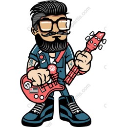 Vibrant Rock Musician