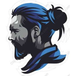 Stylized of a Blue-Haired Man