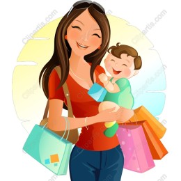 Charming Mother and Baby Shopping