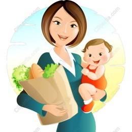 Joyful Mother and Baby