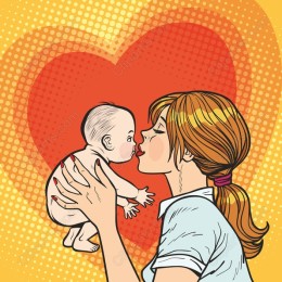 Tender Mother and Baby